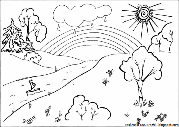 Раскраска. Весна