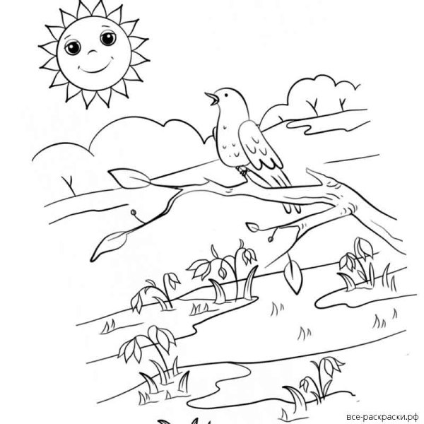 Раскраска природа для детей