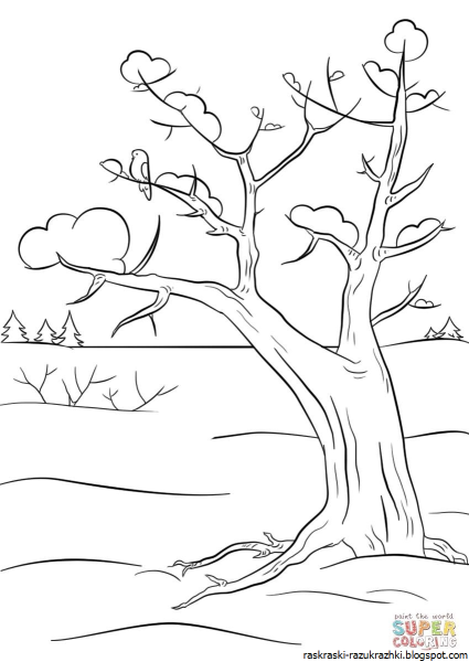 Раскраска природа весной