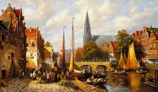 Willem Koekkoek голландский город