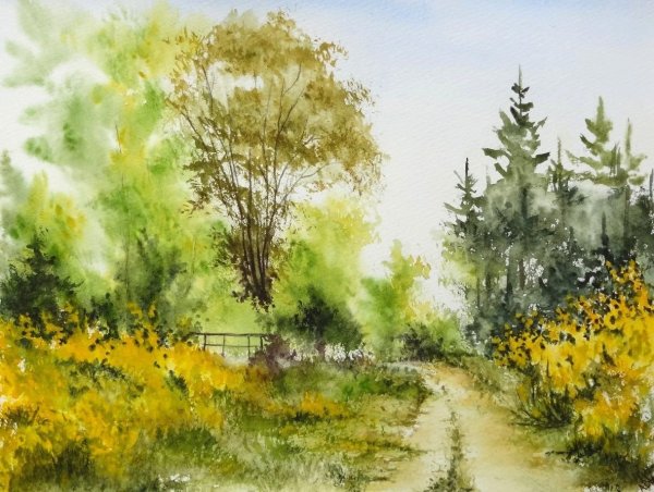 Семен Равский акварель пейзажи