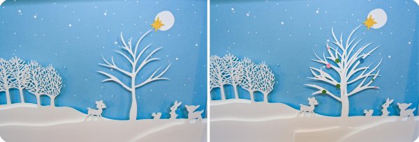 Аппликация зимний пейзаж