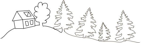 Бумажный тоннель зимний пейзаж