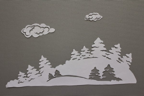 Аппликация на тему зима