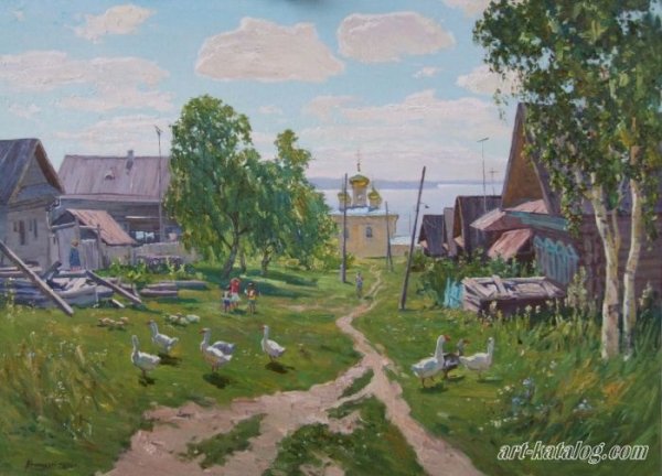 Ф Васильев деревенский пейзаж
