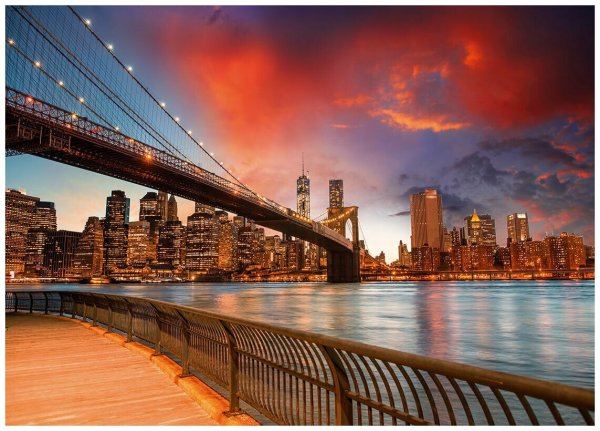 Бруклинский мост Нью-Йорк фреска