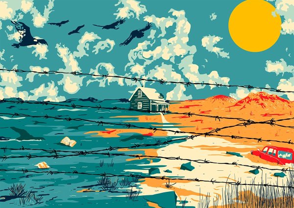 Цветная Графика пейзаж