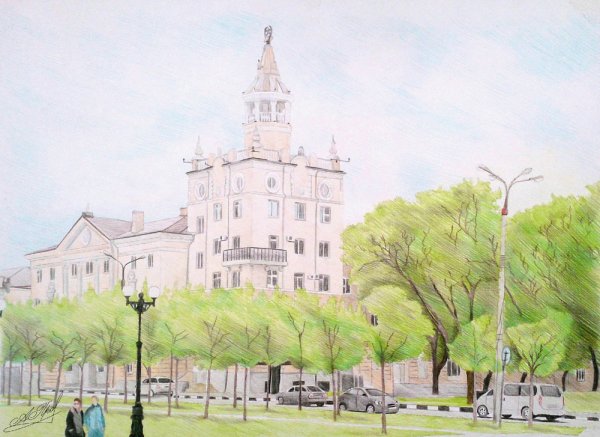 Пейзажи с архитектурой лёгкие