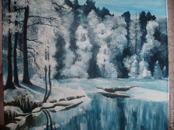 Пейзаж в холодных цветах