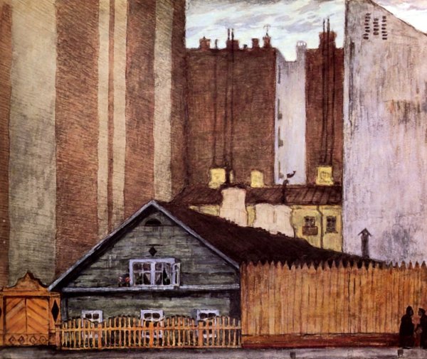 Мстислав Добужинский "домик в Петербурге", 1905