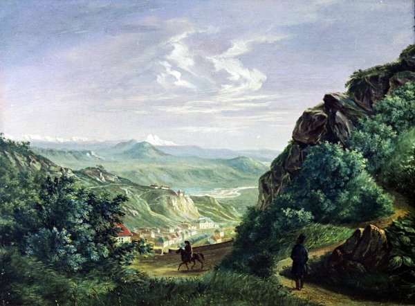 Вид Пятигорска Лермонтов