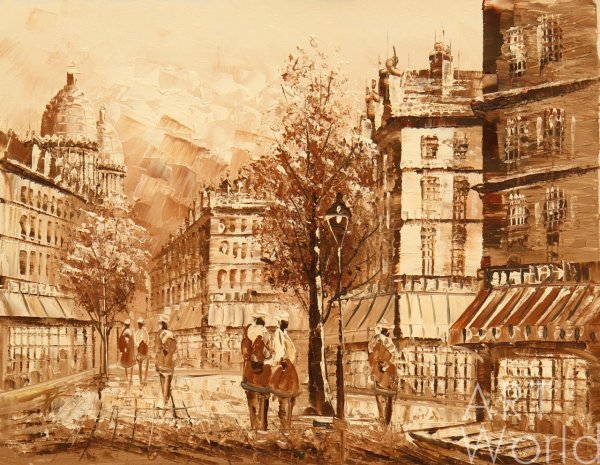 Городской пейзаж сепия