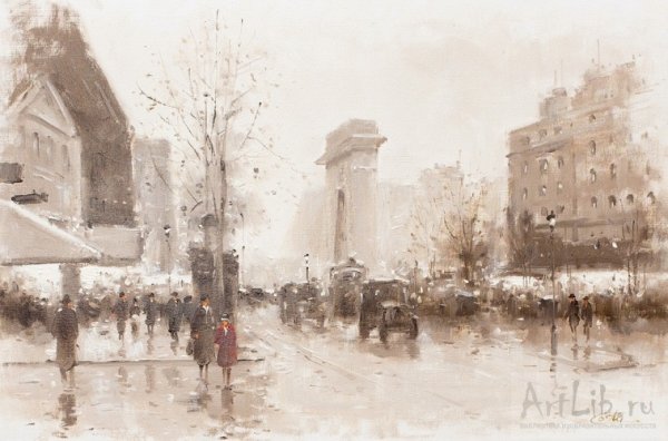 Городской пейзаж сепия