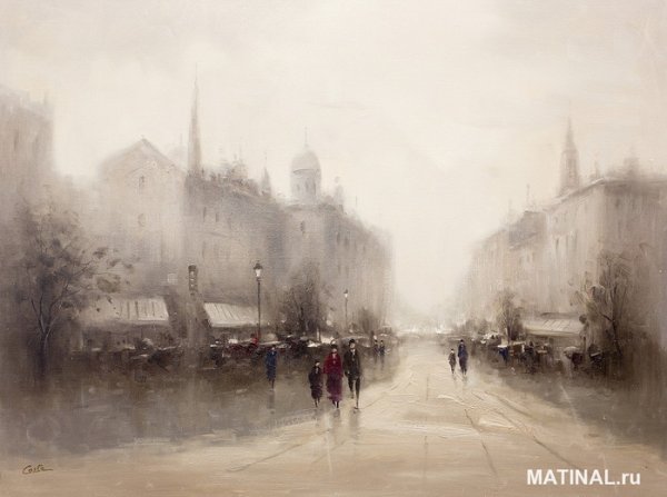 Монохромная живопись маслом