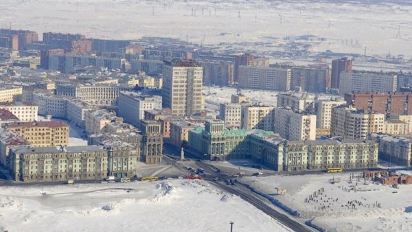 Норильск с высоты птичьего полета