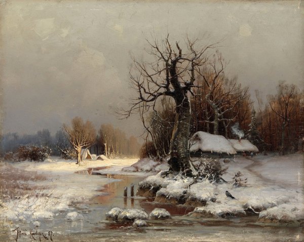 Петер мёнстед. Зимний пейзаж в Энгадине. 1914