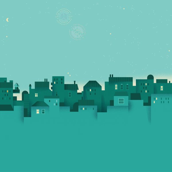 Городской пейзаж в стиле Минимализм