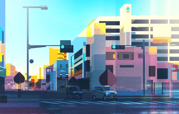 Городской пейзаж Минимализм