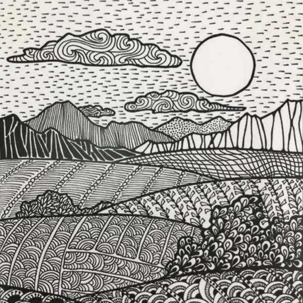 Стилизация пейзажа Графика