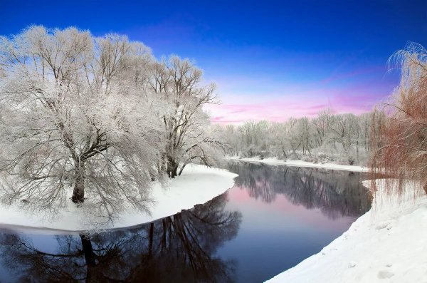 Зима в Подмосковье фон
