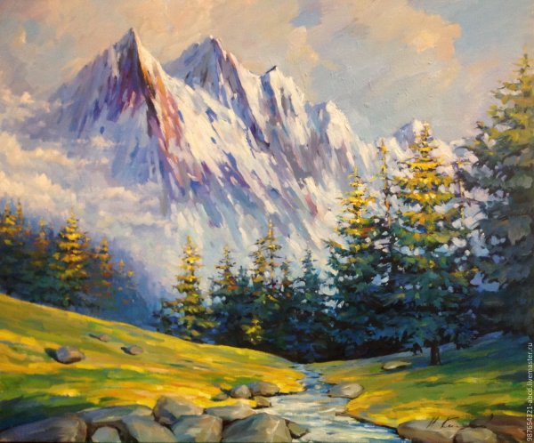 Наталья Ван дер Смиссен швейцарский горный пейзаж