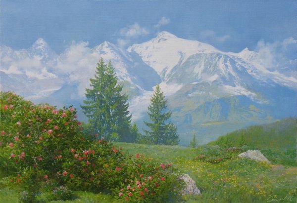 Картины художник Айдемир Саидов горы