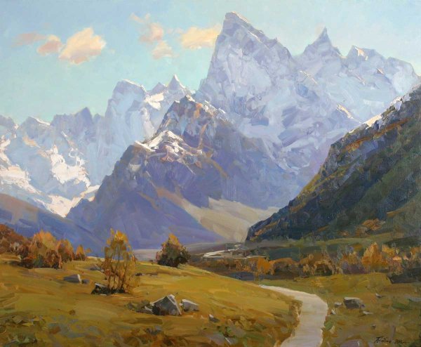 Картина маслом горы Александр Бабич