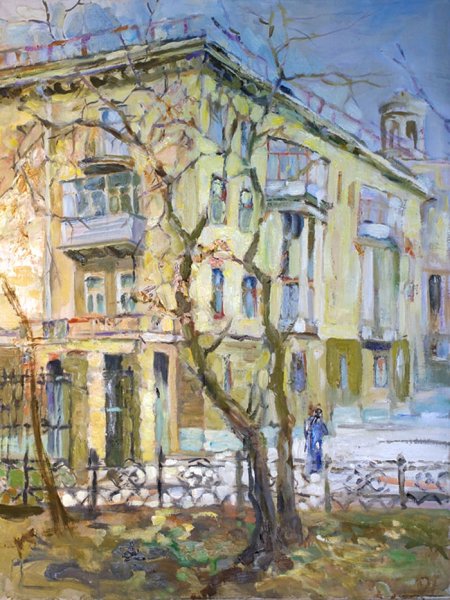 Весна в городе живопись