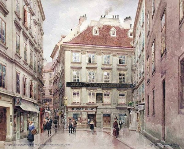 Австрийский художник Richard Moser (Wien 1874-1924)