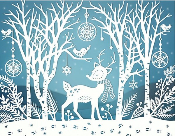 Зимние вытынанки