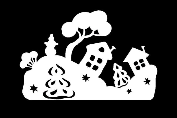 Зимние вырезки на окна