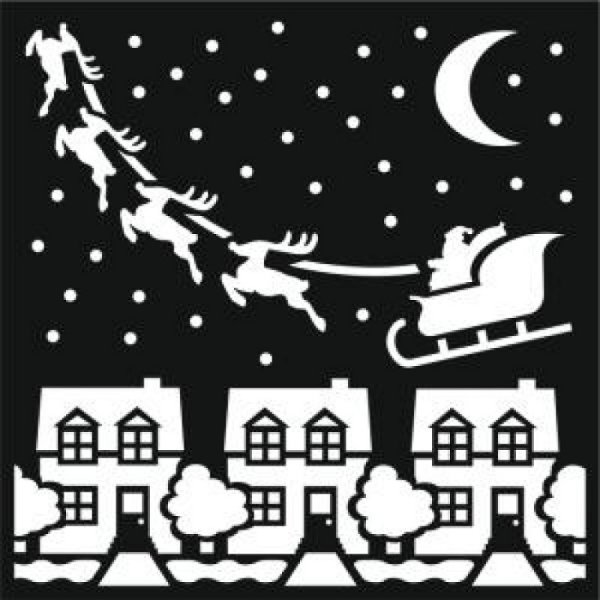 Новогодние пейзажи на окна