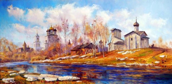 Картина Владимир Жданов Церковь храм