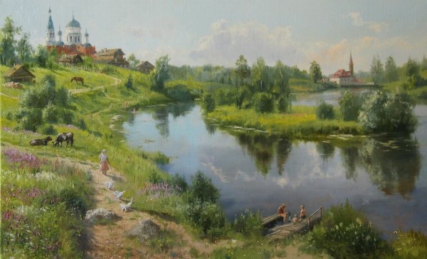 Владимир Жданов живопись деревня