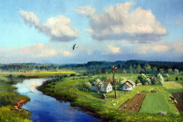 Владимир Жданов живопись сенокос