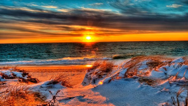 Закат на море