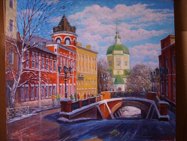 Воронеж каменный мост картина Курзанов