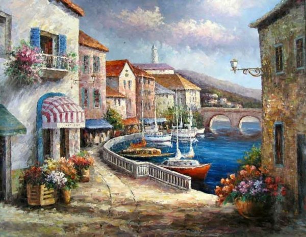 Картины приморских городов