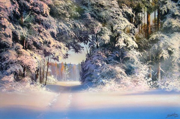 Художник Юшкевич Виктор Викторович зима картины