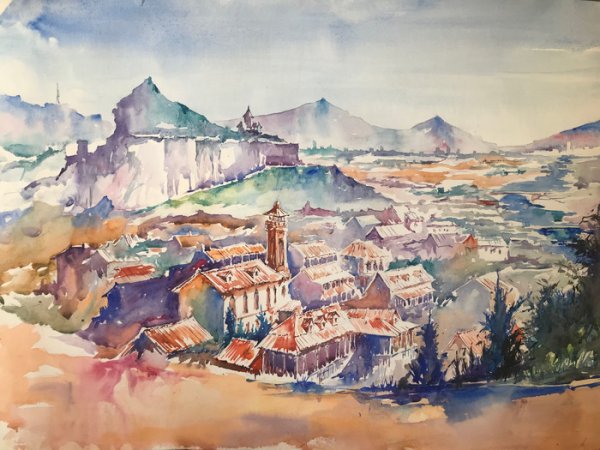 Тбилиси картины акварель