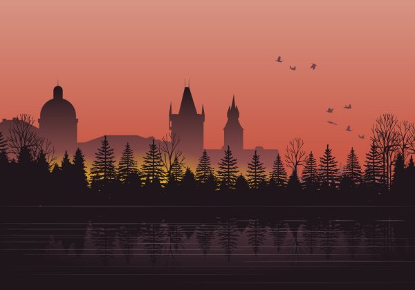 Силуэт города