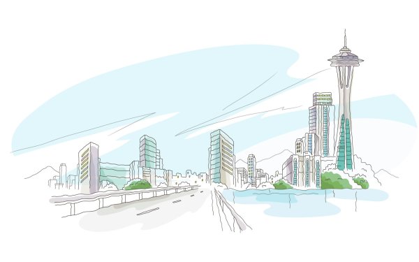 Эскиз города будущего