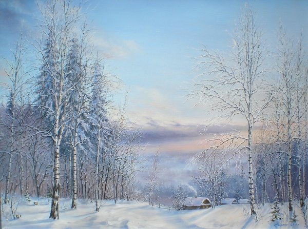 Художник Владимир Куликов зимние пейзажи