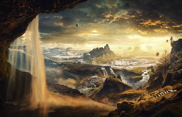 Лесные горные Матте пейнтинг