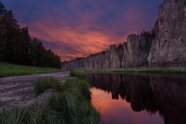 Река синяя Синские столбы