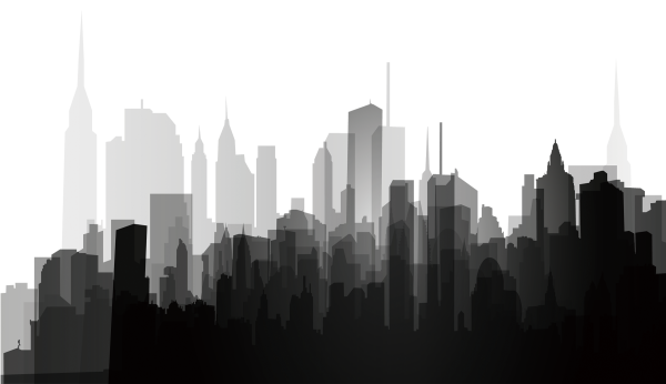 Силуэты домов города