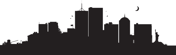 Город черный силуэт