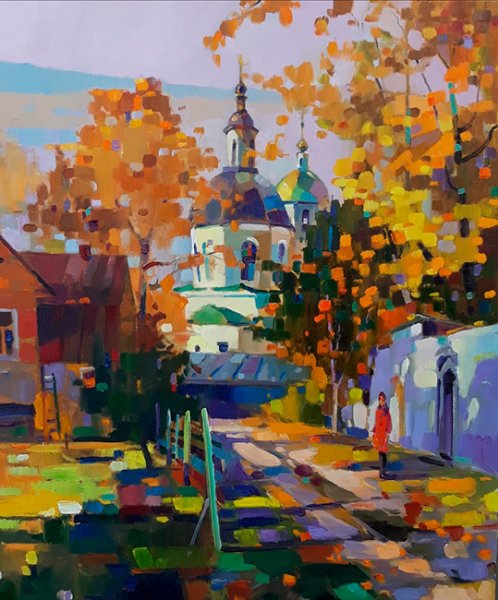 Улица Пречистенка в живописи московских художников