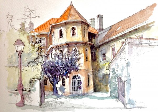 Картина "улица в Стамбуле» (Львовская галерея искусств)