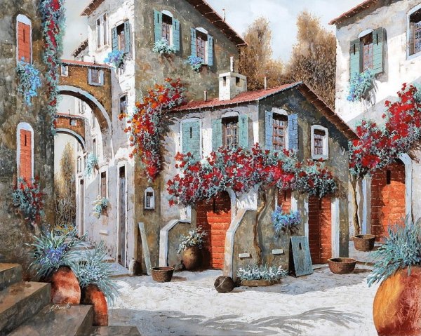 Итальянские пейзажи художник Guido Borelli